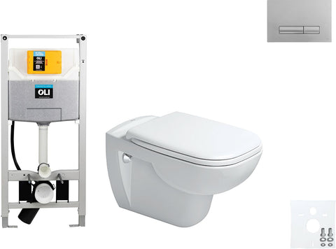 WALLFIX OLI HANGWC D-CODE DURAVIT CODE SOFT-CLOSE GLAM MAT CHROOM