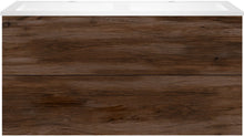 Onderbouw COFFEE 2 lade 120 duo notelaar Fluweel + dubbele wastafel kunstmarmer wit