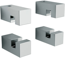 Set spiegelklemmen vierkant hold Me Clou chroom 4-DELIG