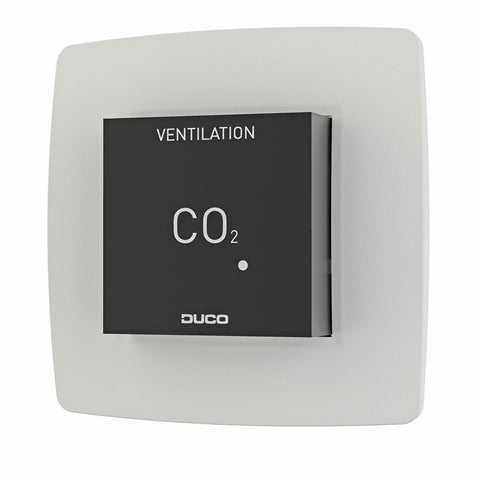 CO2 Ruimtesensor zonder bediening rf/wired Duco zwart/wit, ventilatie — SKU DESCO-178811