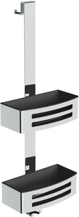 Dubbele fles+ sponshouder Hangend design PASPARTOE chroom