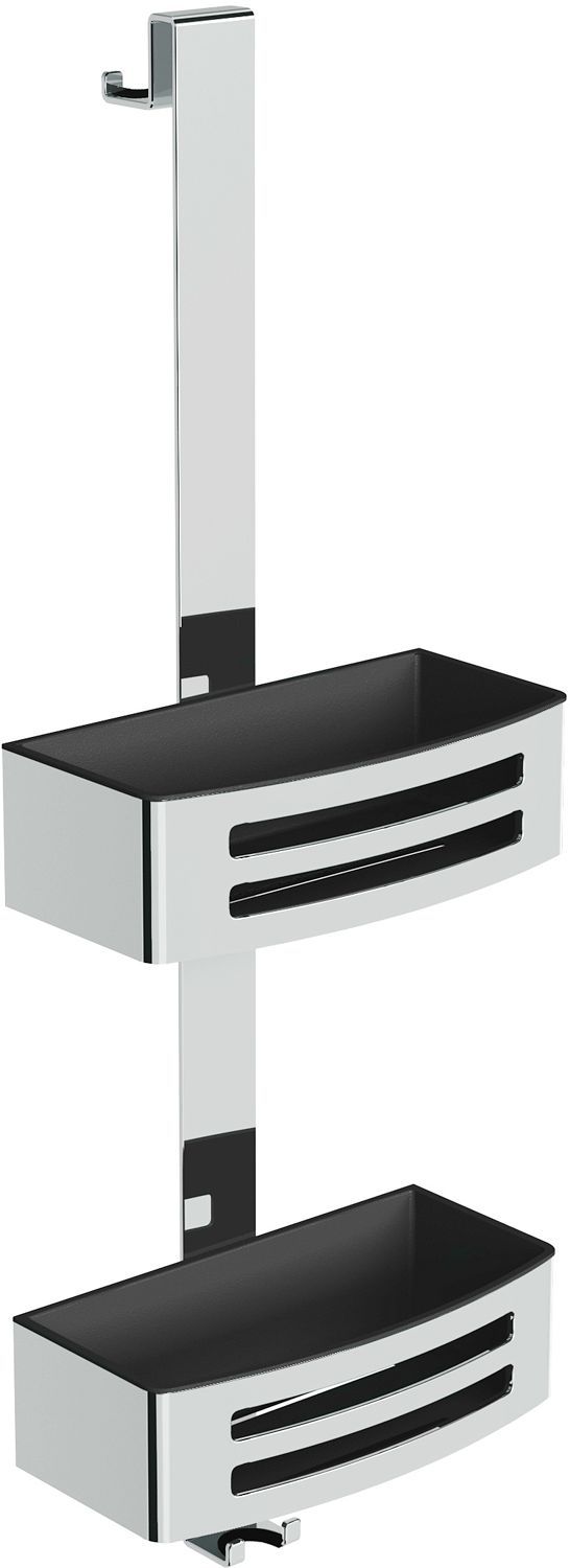 Dubbele fles+ sponshouder Hangend design PASPARTOE chroom, verwerkingsartikelen — SKU DESCO-163785
