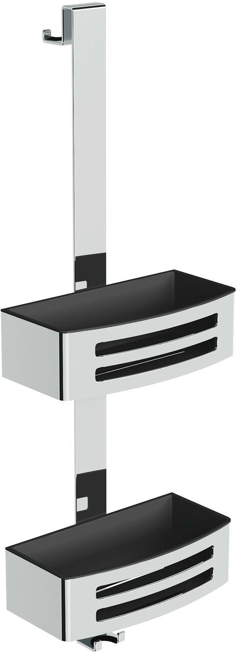 Dubbele fles+ sponshouder Hangend design PASPARTOE chroom