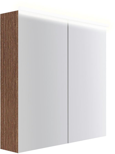 Spiegelkast COFFEE 2 deuren 800MM 4250K notelaar Decor Smartline