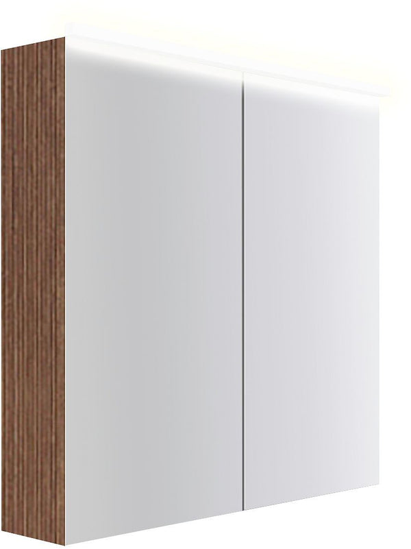 ARMOIRE TOILETTE COFFEE 2 PORTES 800MM 4250K TECTONA NOYER DECOR SMARTLINE