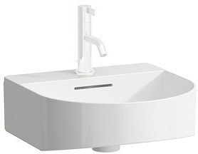 Opbouw lavabo sonar laufen 41X42 +kraangat/overloop wit