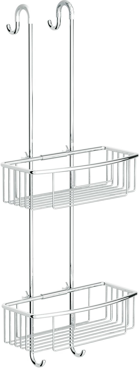 Dubbele fles en sponshouder Hangend PASPARTOE 26X20X69 chroom