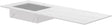 TABLET KERAMISCH MARMER PURO LAVABO S LINKS B140 H1,2 +KRAANGAT WHITE CALACATTA