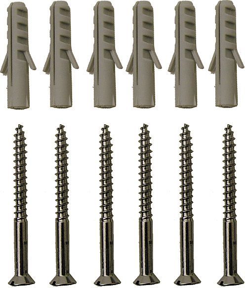 SET VAN 6 VIJZEN +6 PLUGS 4-40MM M6