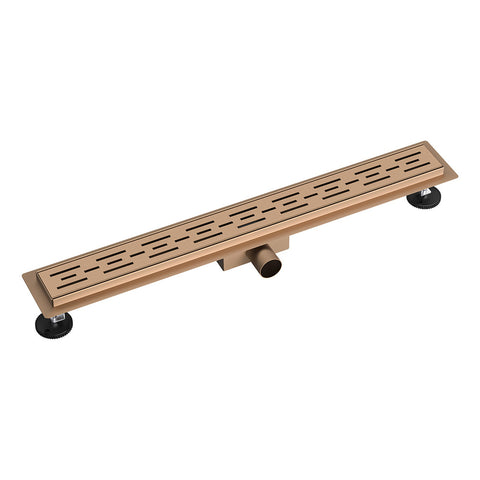 Aloni douchegoot - met rooster - compleet - 70CM - geborsteld koper, douchegoten — SKU MB-19057-22584, EAN 5404024115194