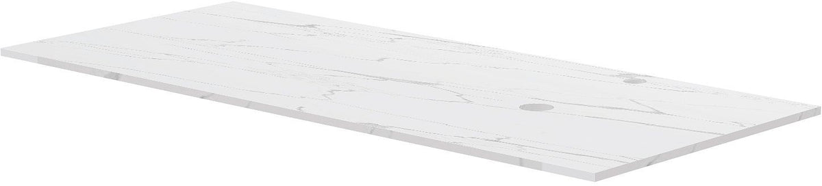 TABLET KERAMISCH MARMER PURO B120 H1,2 1AFVOERGAT/KRAANGAT RECHTS WHITE CALACATTA