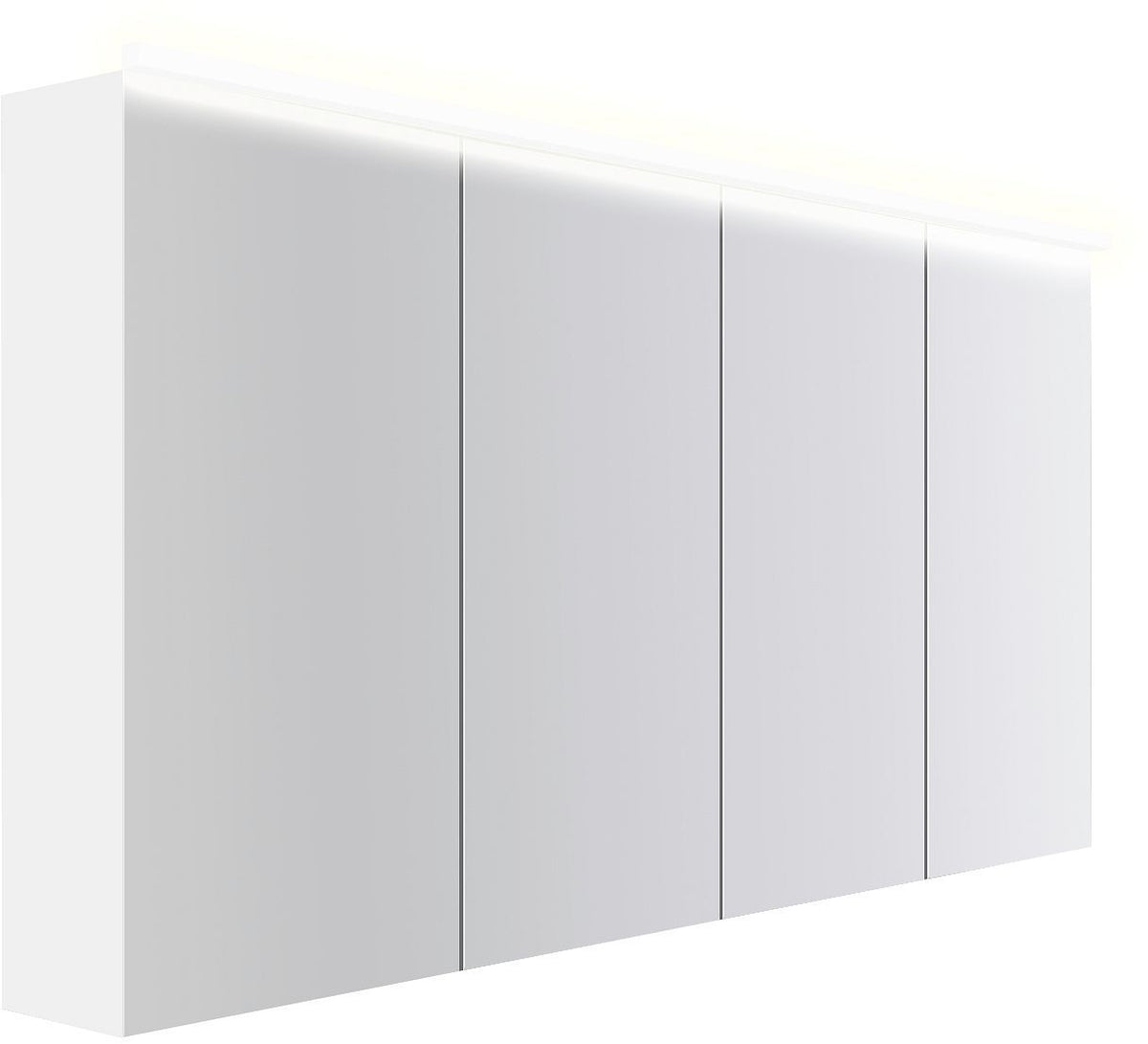 Spiegelkast COFFEE 4 deuren 1600MM 4250K mat wit