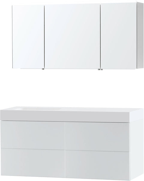 MEUBEL PURO SOLO WIT ASYMMETRISCH 140 LINKS SOLID PURO SPIEGELKAST