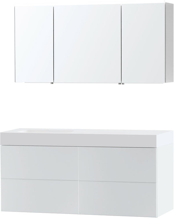 MEUBEL PURO SOLO WIT ASYMMETRISCH 140 LINKS SOLID PURO SPIEGELKAST