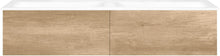 SOUS MEUBLE COFFEE 2 TIROIRS 140 DUO CHENE DEC.CACHMIRE+DOUBLE LAVABO PORCEL.SNS TROU ROBINET BLANC