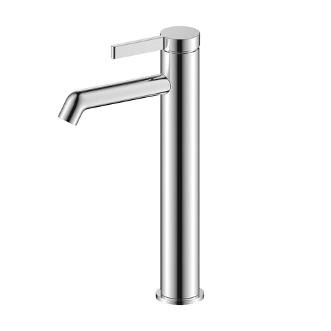BELVIT wastafelkraan hoog chroom eengreepskraan gebogen uitloop, wastafelkranen — SKU MB-19555-23082, EAN 5404029123859