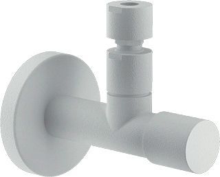 Design hoekstopkraan nobili 1/2" mat wit