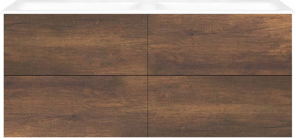 ONDERBOUW COFFEE 4 LADES 140 DUO EIK.DEC.ROEST +DUBBELE WASTAFEL PORSELEIN ZONDER KRAANGAT WIT