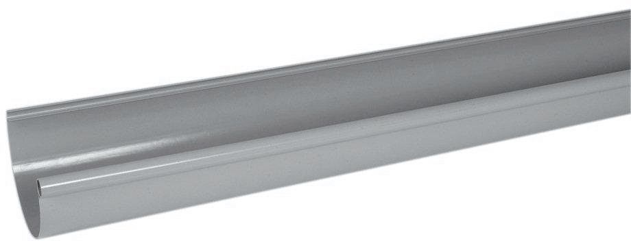PVC dakgoot 125MM Lichtgrijs lengte 4M