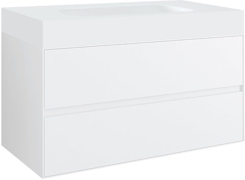 Onderbouw 2LADES voor tablet puro centrale lavabo tenso 90CM wit