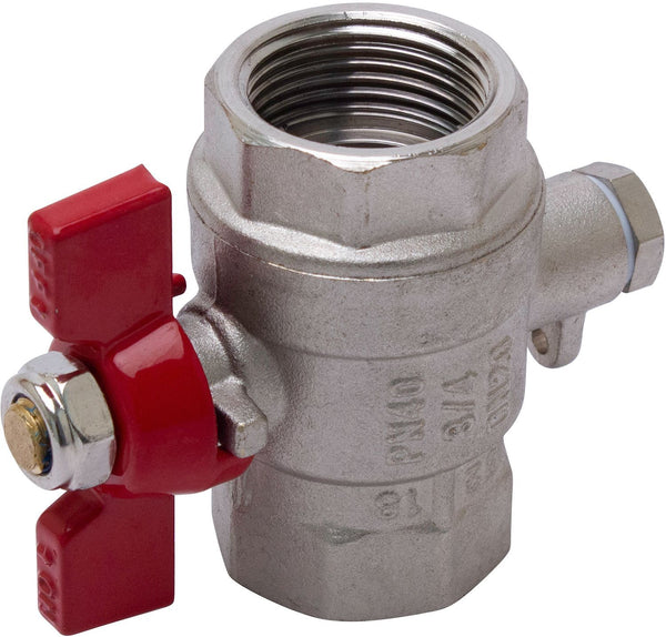 VANNE A BILLE AVEC RACC.SONDE T DN20