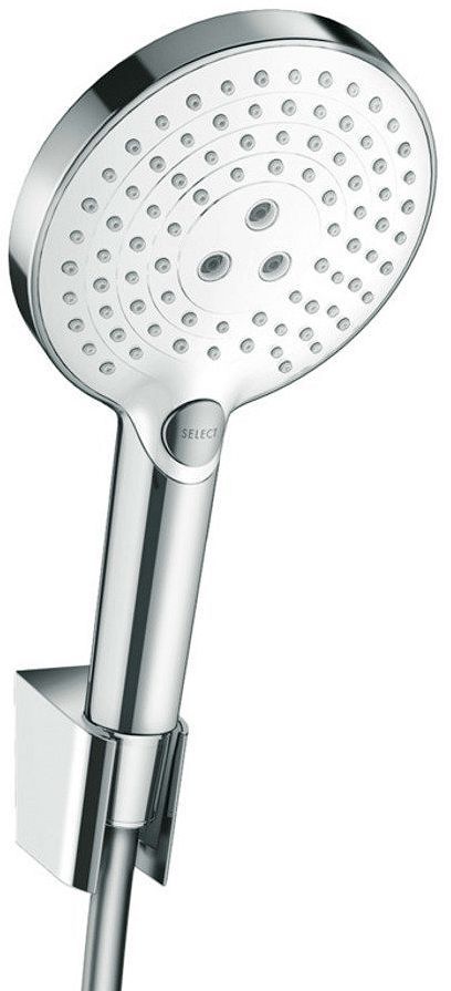 GARNITURE DE BAIN PORTER'S-RAINDANCE SELECT S120 3JET HANSGROHE 160CM BLANC-CHROME