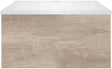 SOUS MEUBLE COFFEE 1 TIROIR 60 CHENE DECOR FLANELLE+LAVABO BLANC MAT