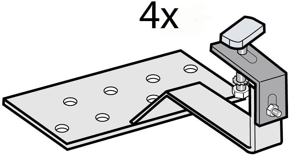 Montageset voor kepers (6ST)PANEEL remeha opbouw klassieke pannen
