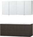 Meubel puro duo wenge 160 kunstmarmer spiegelkast