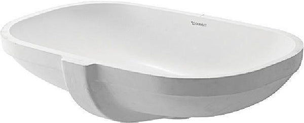 Onderbouw lavabo D-Code Duravit 560X400MM zonder kraangat +overloop wit