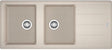 Inbouw spoeltafel basis Franke 2 bakken+verlek 116X500 champagne