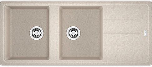 Inbouw spoeltafel basis Franke 2 bakken+verlek 116X500 champagne
