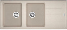 Inbouw spoeltafel basis Franke 2 bakken+verlek 116X500 champagne