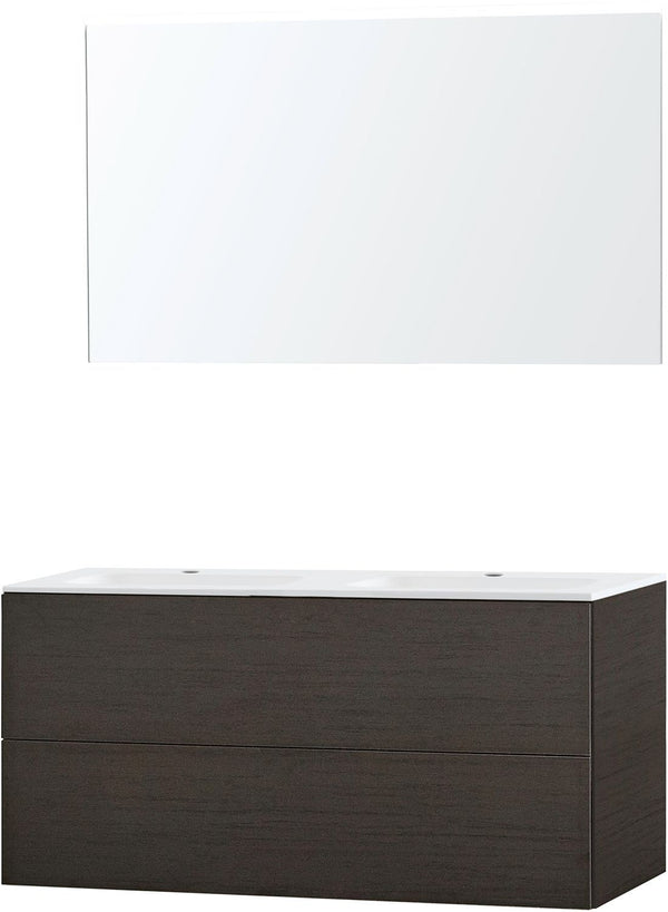 Meubel puro duo wenge 120 kunstmarmer spiegel