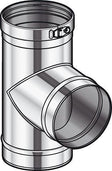 T A SIMPLE PAROI INOX 90° CONDENSEUR POUJOULAT 100MM