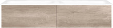 ONDERBOUW COFFEE 2 LADES 140 DUO EIKEN DECOR FLANEL +DUBBELE WASTAFEL PORSELEIN ZND.KRAANGAT WIT