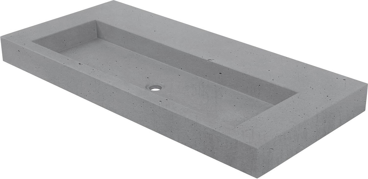 Tablet briq 120CM 1 lavabo zonder kraangat/overloop Beton