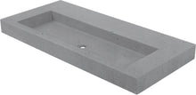 TABLET BRIQ 120CM 1 LAVABO SANS TROU ROBINET/TROP-PLEIN BETON