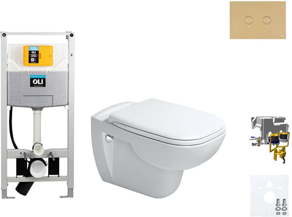 WALLFIX OLI HANGWC D-CODE DURAVIT CODE SOFT-CLOSE BLINK WHITE GOLD