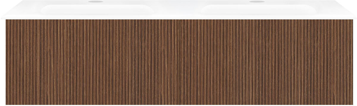Onderbouw COFFEE 2 lades 120 duo notelaar smartline+wastafel porselein wit