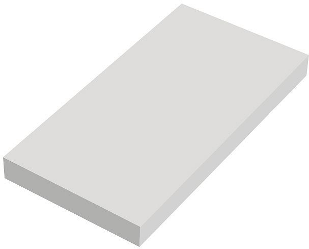 WANDTABLET COFFEE 150X300X19MM TOT 7KG FLUWEEL GRIJS MAT