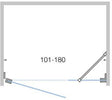 Draaideur+zijdeel nis close 101-180 hoogte 200CM chroom-satin