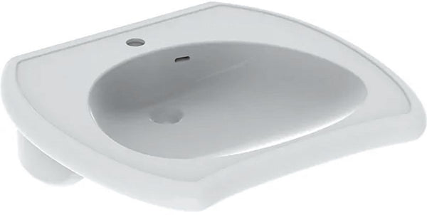 Lavabo vitalis Geberit 550X550 met overloop wit
