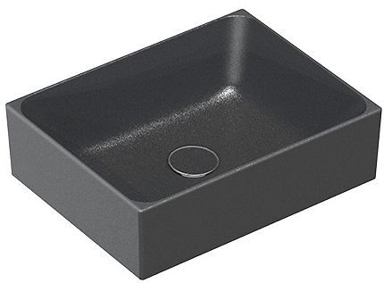 OPBOUW LAVABO PREMIUM CATALANO CATAGLAZE+ 45X35CM ZONDER KRAANVLAK/OVERLOOP MAT ZWART