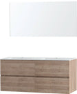 MEUBLE MOLTO CHENE NATUREL 140 MARBRE SYNTHETIQUE MIROIR