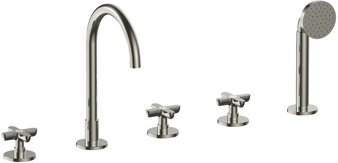 5 Gats mengkraan voor badrand icona classic fantini polished nickel pvd
