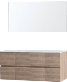 Meubel Molto eik natuur 140 1 lavabo Solid spiegel