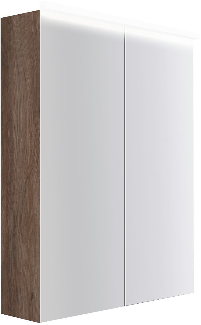 Spiegelkast COFFEE 2 deuren 600MM 4250K notelaar Decor Fluweel