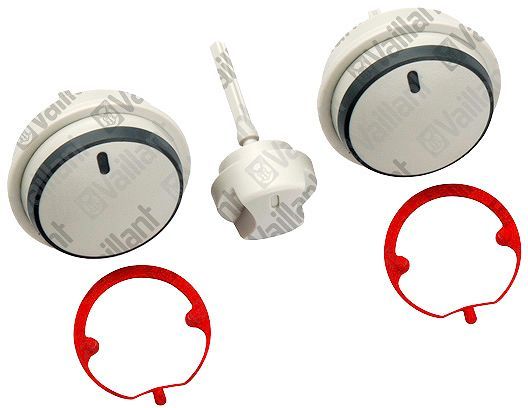 KNOP GRIJS (SET 3 ST) VAILLANT PER SET