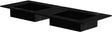 TABLET KERAMISCH MARMER PURO DUBBELE LAVABO S B140 H1,2 +KRAANGATEN BAMBOO BLACK